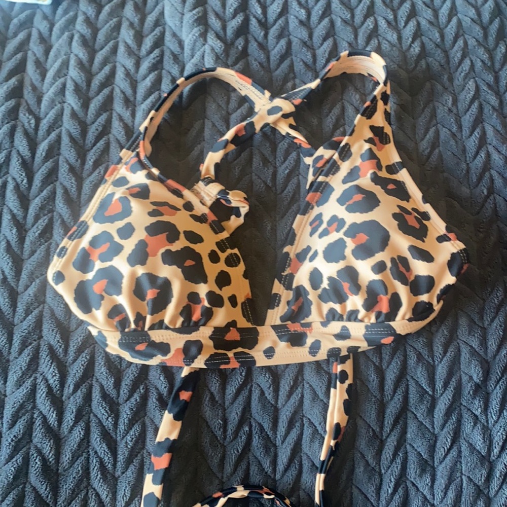 Cheetah print bikini top